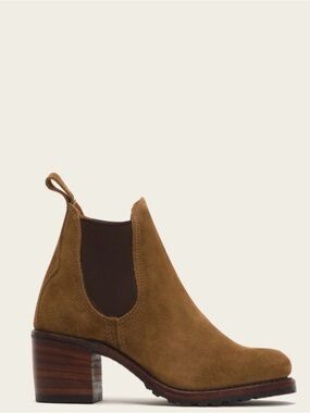 Frye | Suede Sabrina Chelsea Boot in Cognac